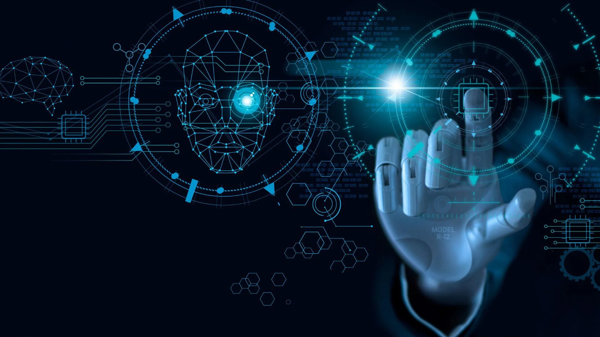 Green Neon Modern Digital Tech Desktop Wallpaper (1)